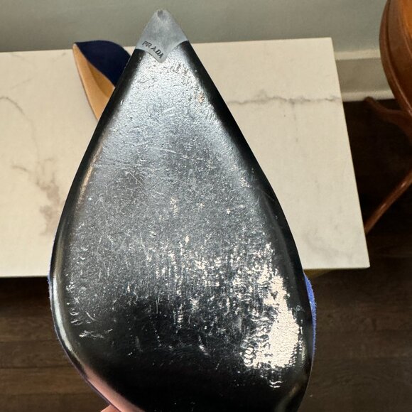 Blue and Black Authentic Prada Pumps - Picture 7 of 10